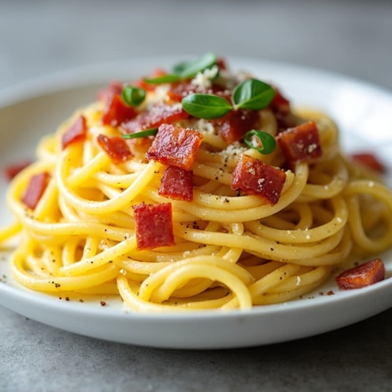 Creamy Turkey Bacon Spaghetti Squash Carbonara