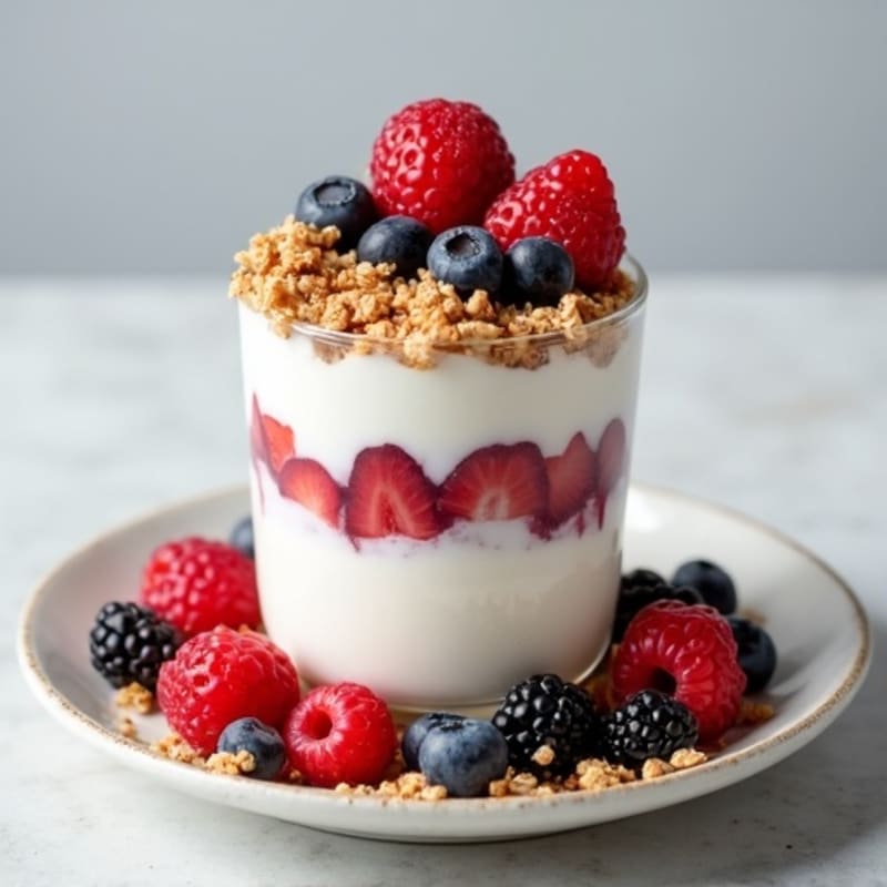 Greek Yogurt Protein Parfait with Berries