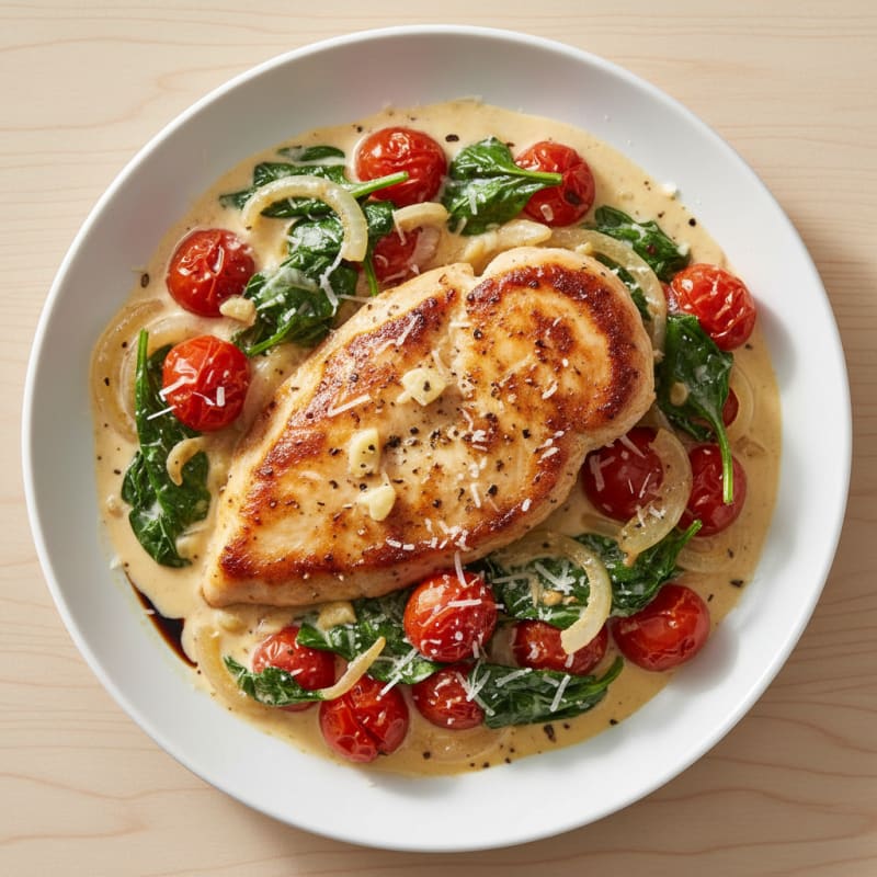 Tuscan Chicken Skillet with Tomatoes