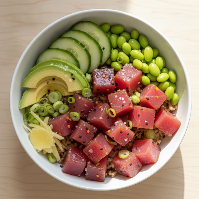 Ahi Tuna Hawaiian Poke Bowl