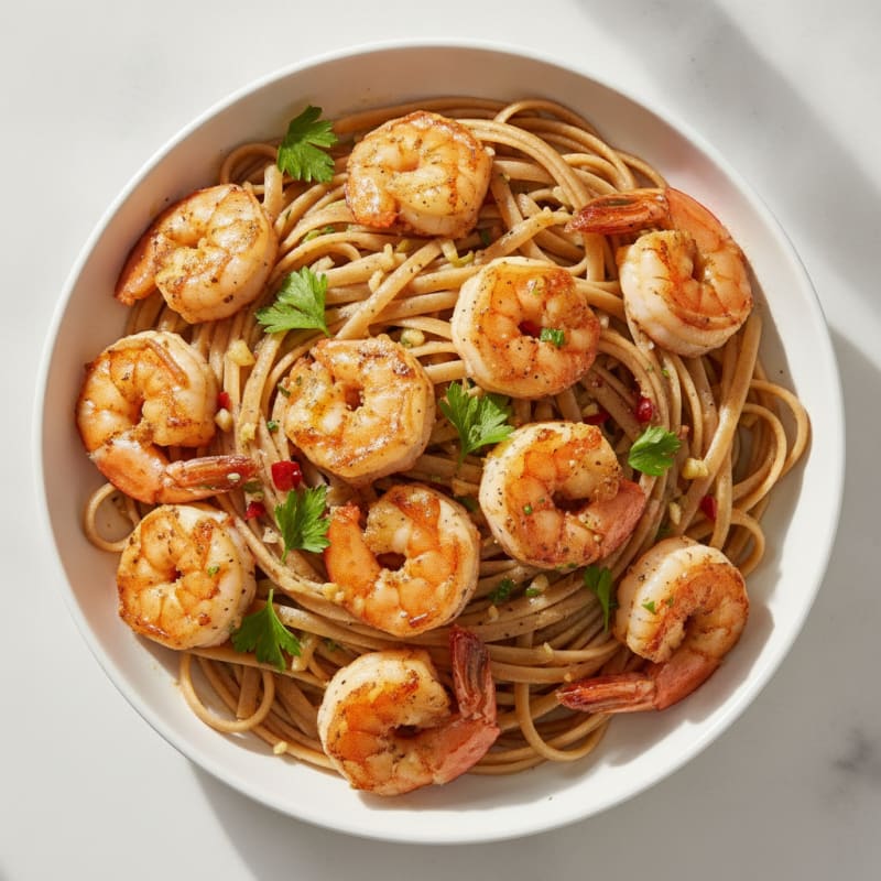 Garlic Butter Shrimp Scampi with Linguine