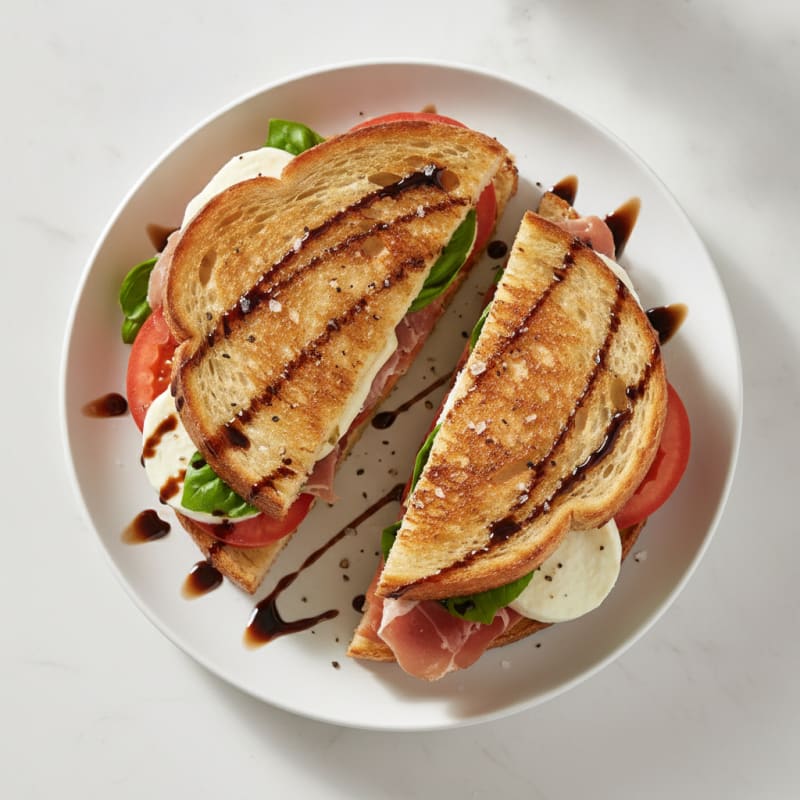 Grilled Caprese Prosciutto Sandwich
