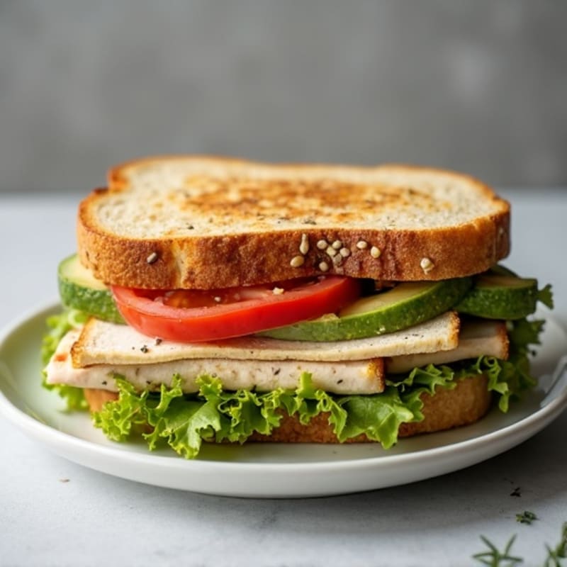 Herb-Roasted Turkey Club with Avocado Mayo