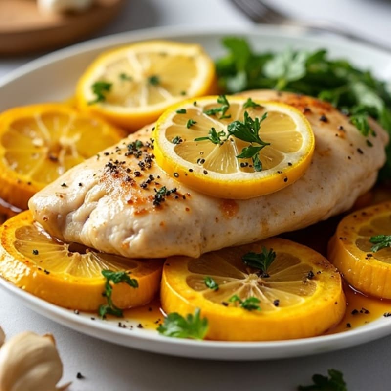 Sheet Pan Lemon Garlic Chicken and Roasted Yellow Squash