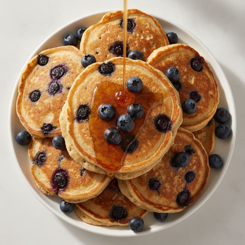 Blueberry Buttermilk-Style Protein Pancakes