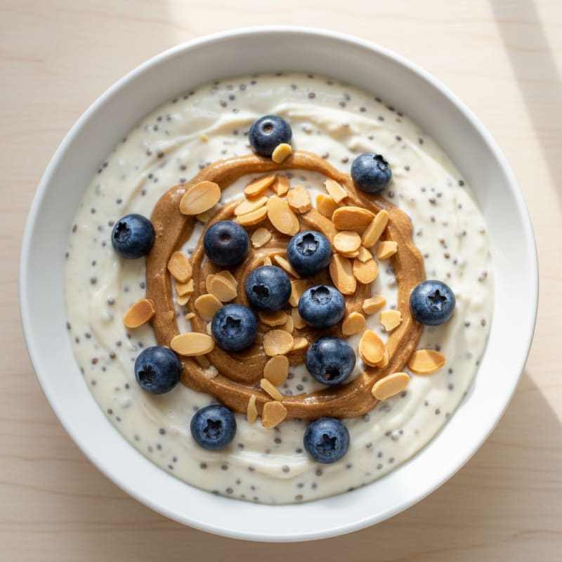 Blueberry Almond Chia Seed Pudding
