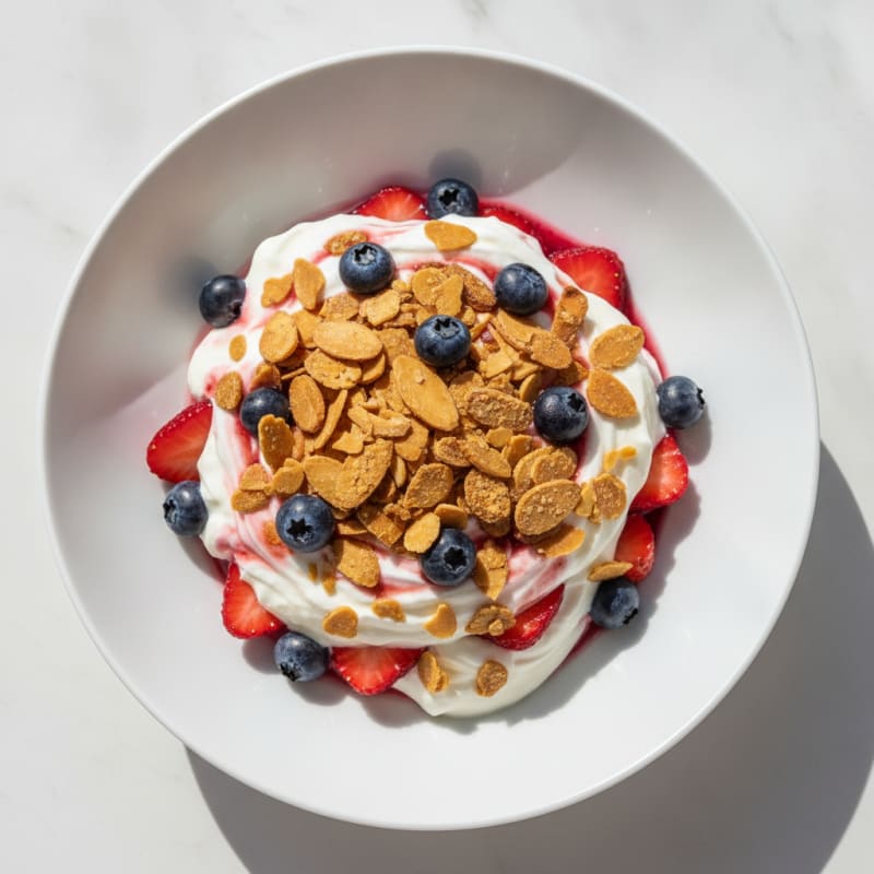Greek Yogurt Protein Parfait with Berries and Almonds