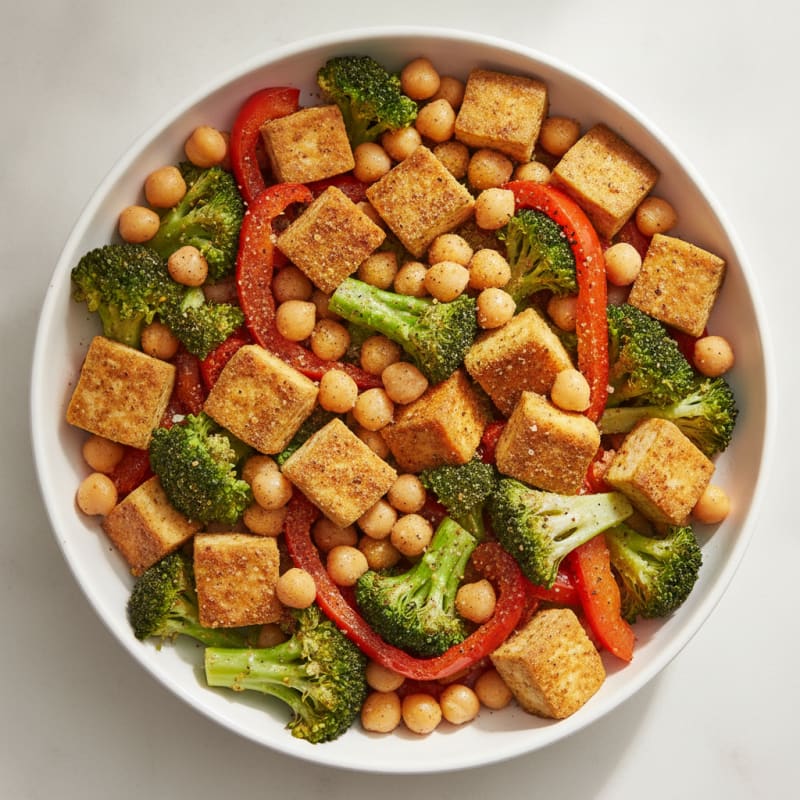 Roasted Vegetable and Chickpea Bowl