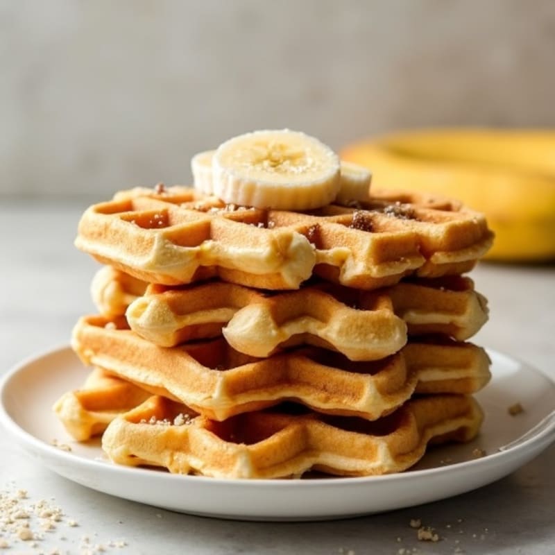 Protein-Packed Almond Flour Banana Waffles