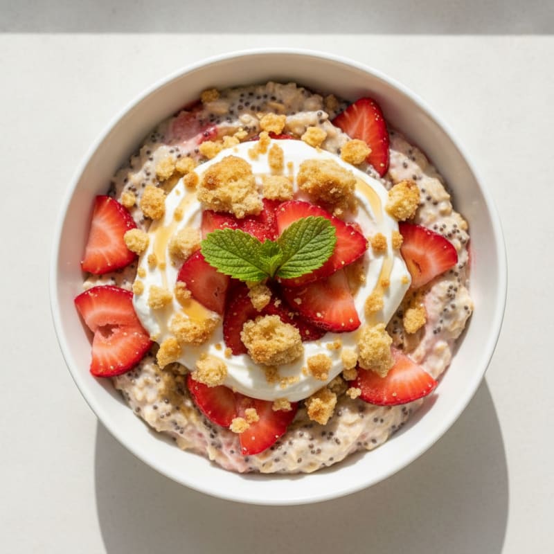 Strawberry Shortcake Overnight Oats