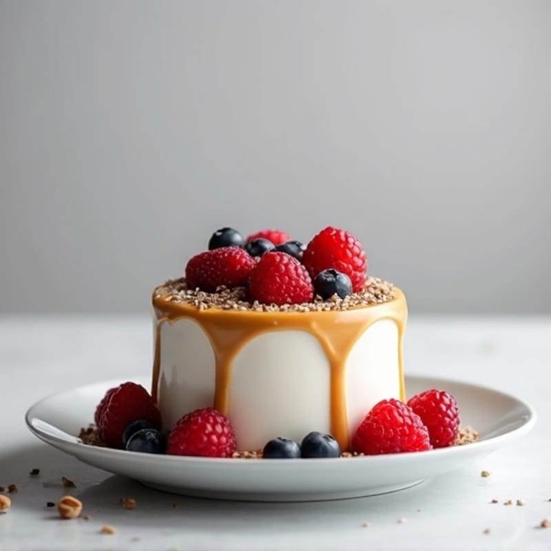 Greek Yogurt Protein Mousse with Mixed Berries