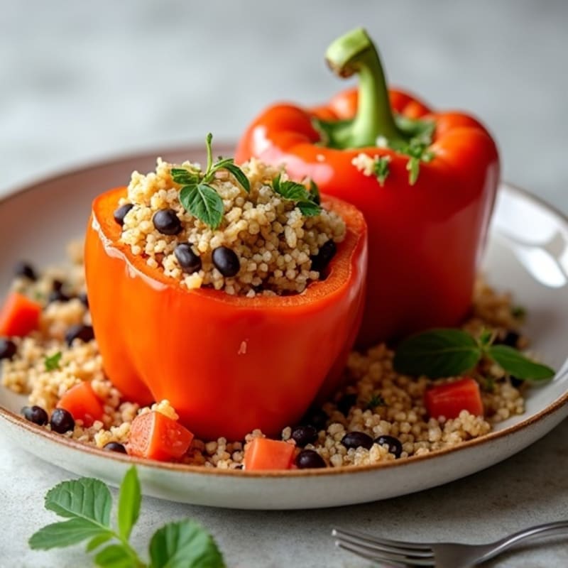 Protein-Packed Turkey Stuffed Bell Peppers