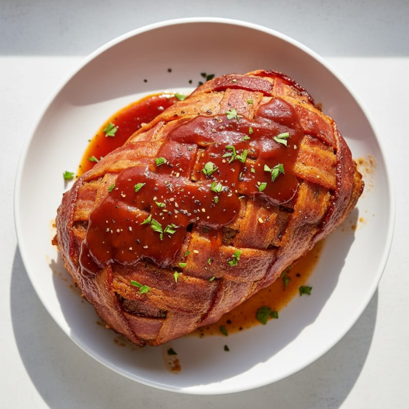 Smoky BBQ Bacon-Wrapped Meatloaf