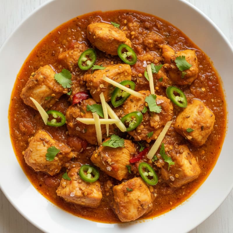 Chicken Karahi with Ginger and Chilies