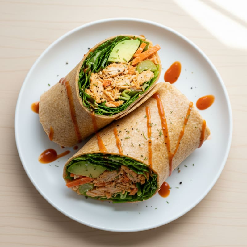 Buffalo Ranch Chicken Salad Wrap