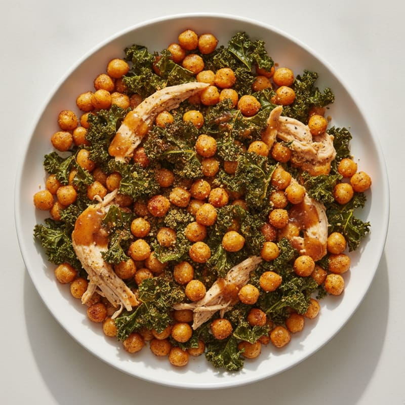 Roasted Chickpea and Kale Snack