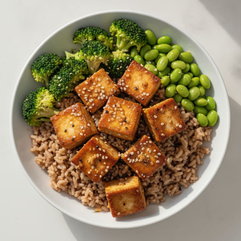 Teriyaki Tofu Rice Bowl