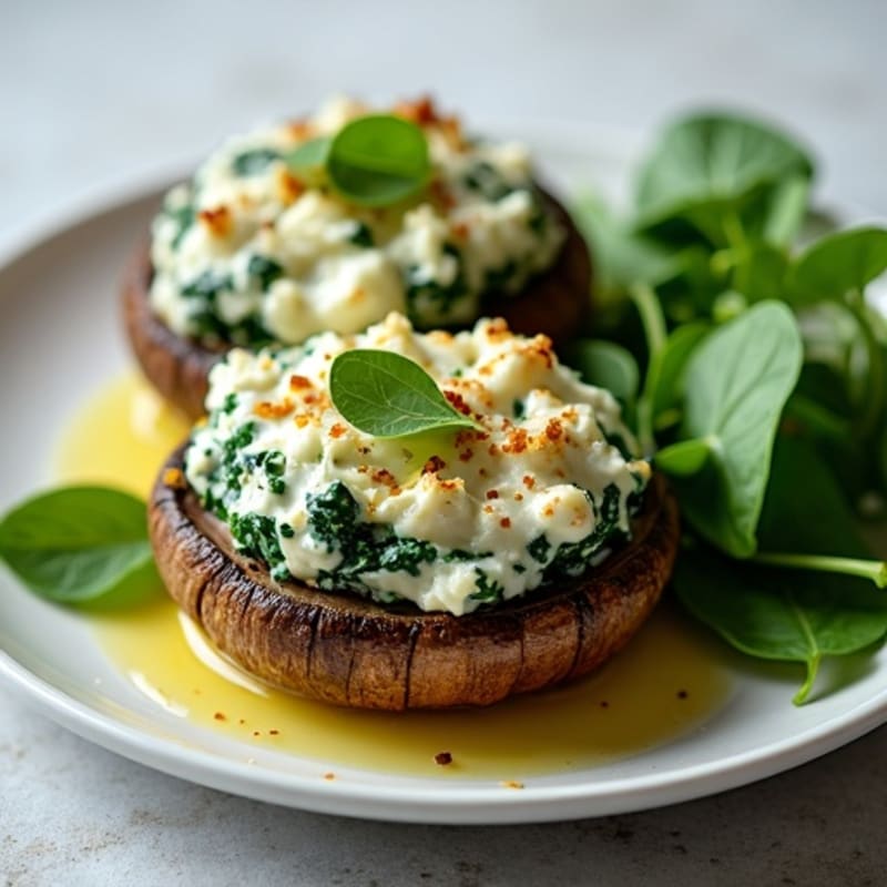 Spinach and Ricotta Stuffed Portobello Mushrooms