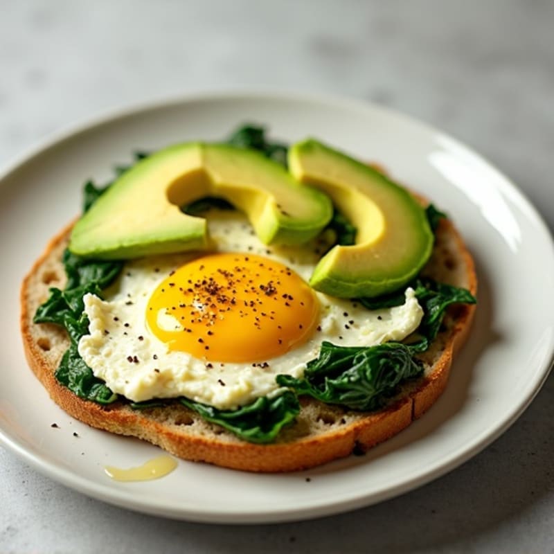 Egg White Scramble with Cottage Cheese and Spinach