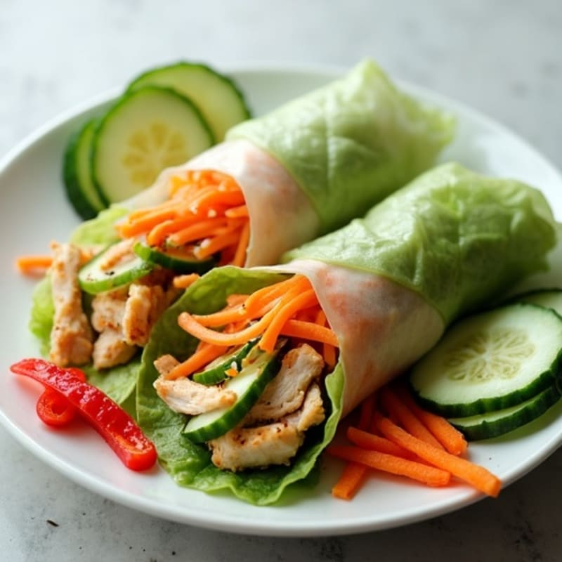 Fresh Sesame Chicken Rice Paper Rolls
