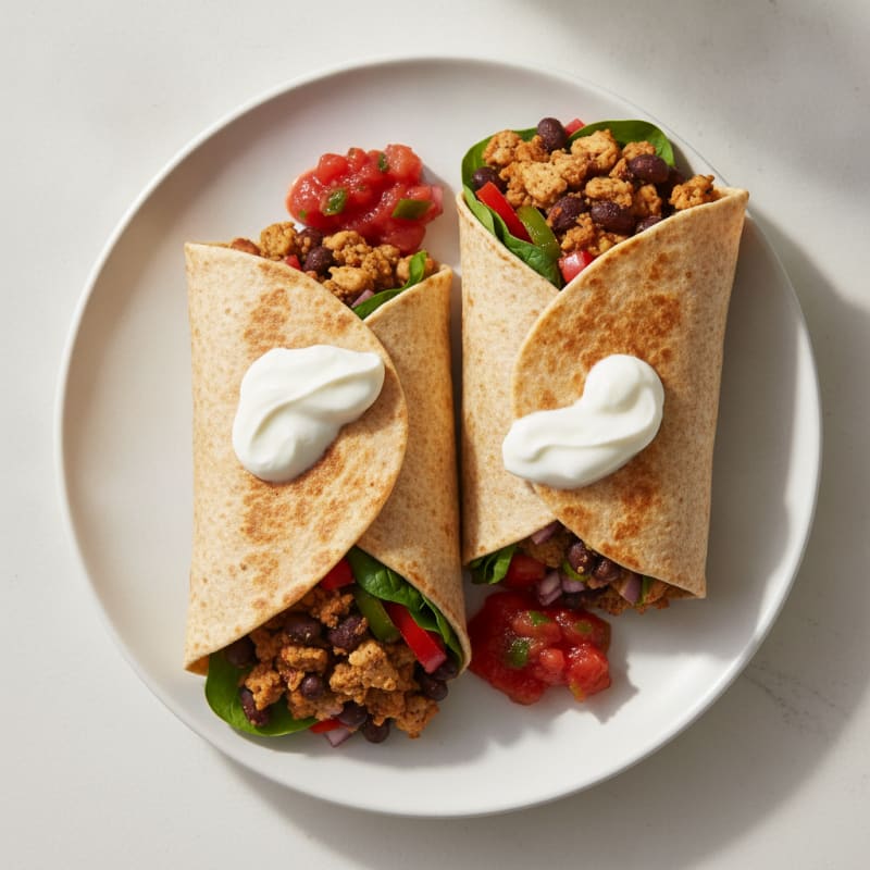 Hearty Black Bean and Veggie Burritos