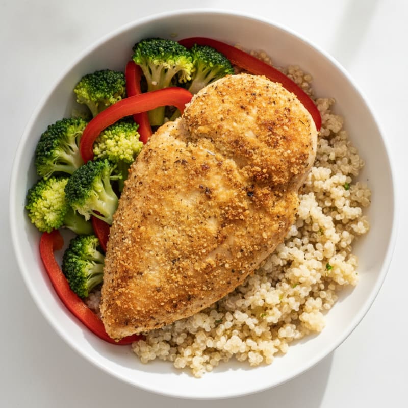 Savory Pea Protein Crusted Chicken Bowl