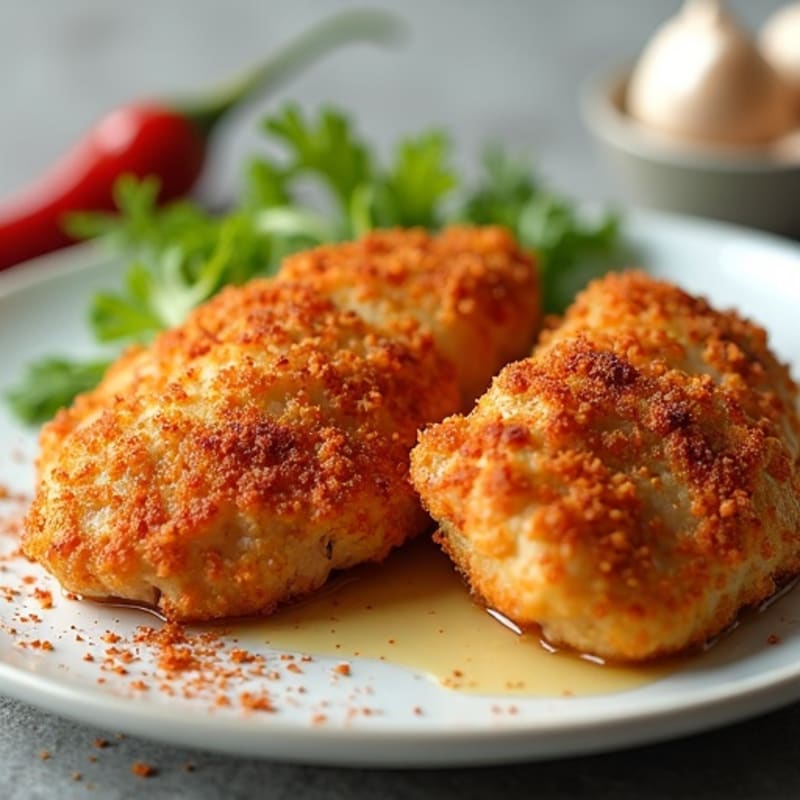 Crispy Baked Spicy Garlic Chicken