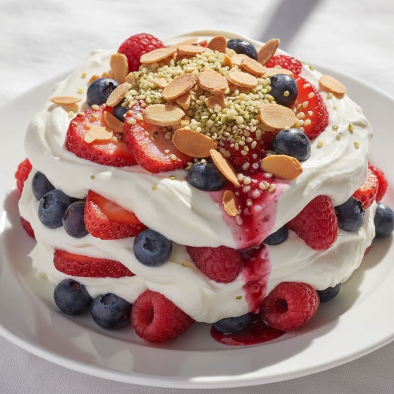 Greek Yogurt Protein Parfait with Mixed Berries