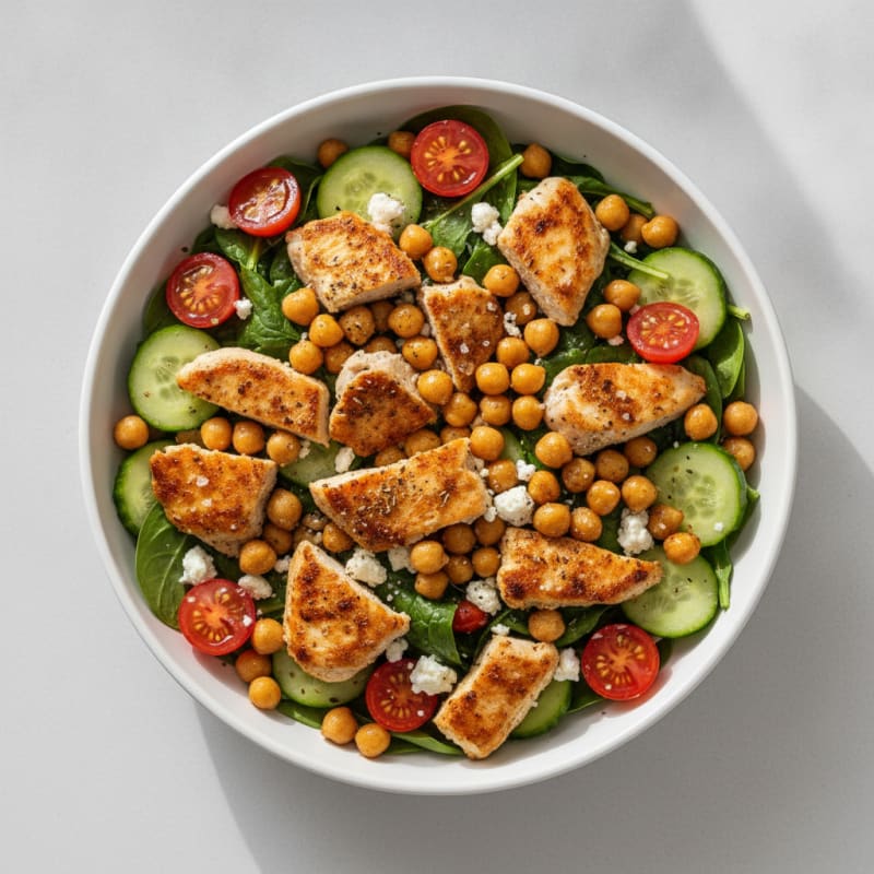 Chicken and Chickpea Mediterranean Bowl