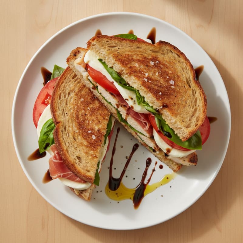 Grilled Caprese Prosciutto Sandwich