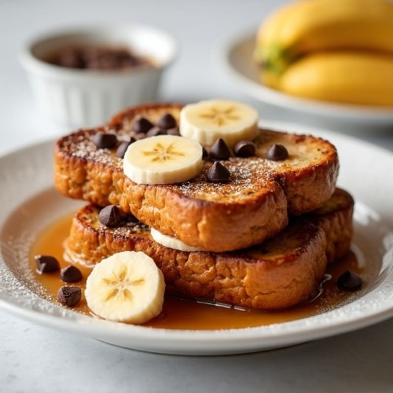 Whole Grain Banana-Chocolate Almond Butter Stuffed French Toast