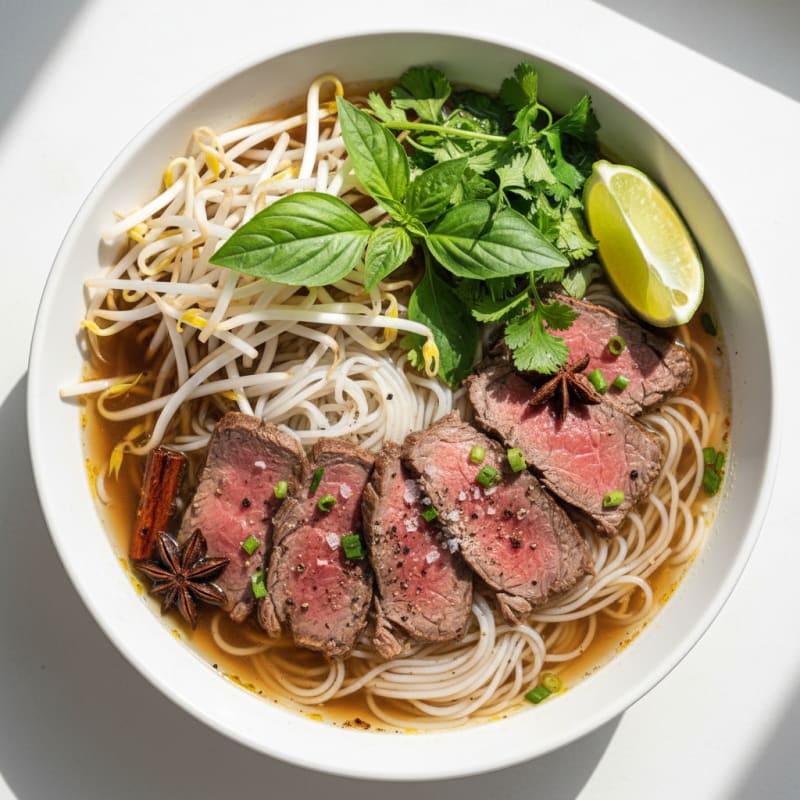 Tender Beef Pho with Fragrant Herbs