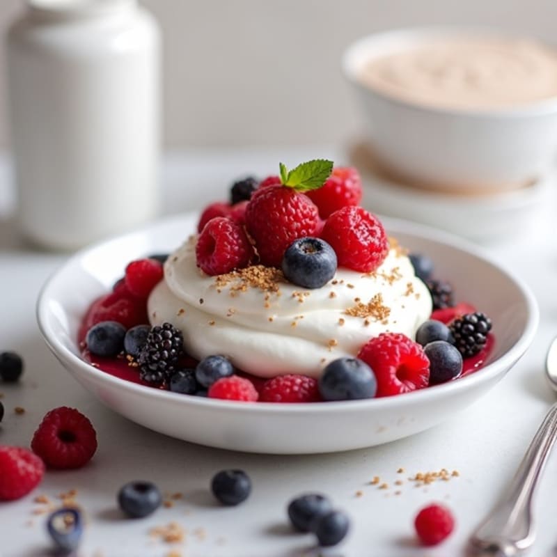 Silky Greek Yogurt with Mixed Berries and Vanilla Protein