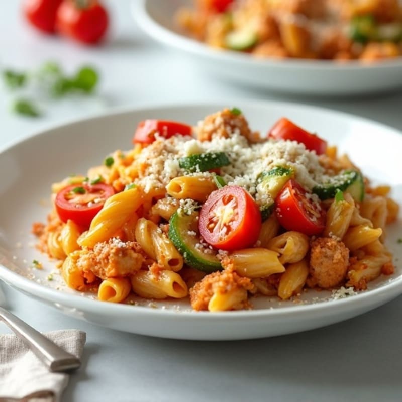 Hearty Lean Ground Turkey and Veggie Baked Ziti