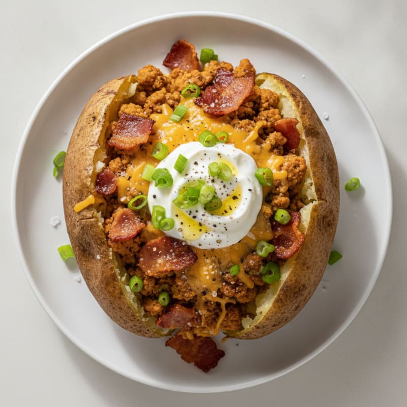 Hearty Loaded Baked Potatoes with Bacon