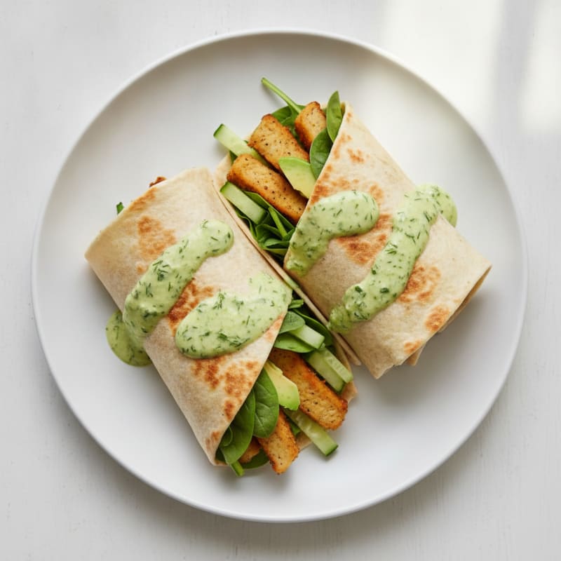 Half-Portion Herby MorningStar Chicken Wrap