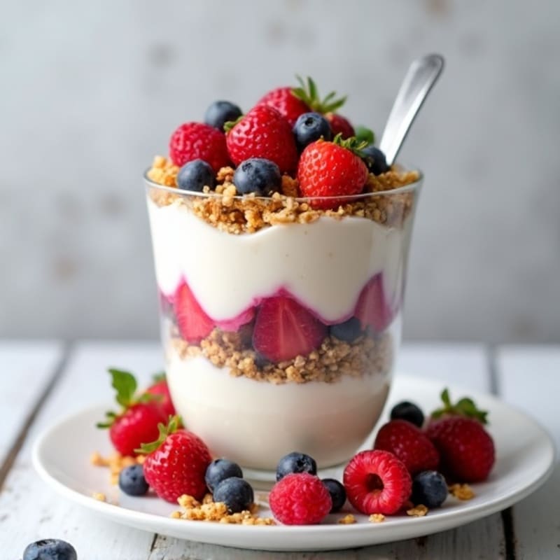 Creamy Greek Yogurt Protein Parfait with Mixed Berries