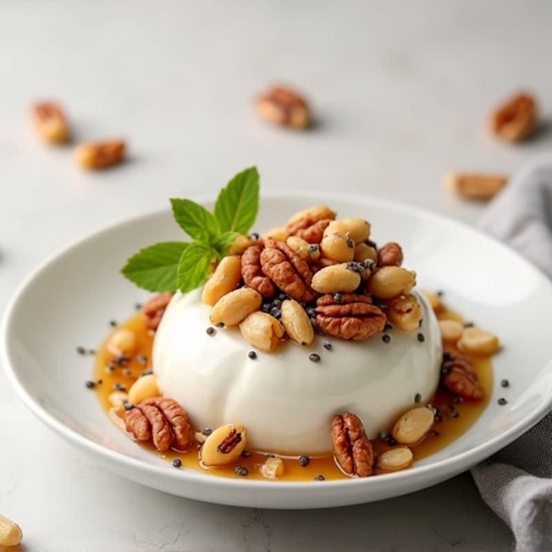 Greek Yogurt with Mixed Nuts and Chia Seeds