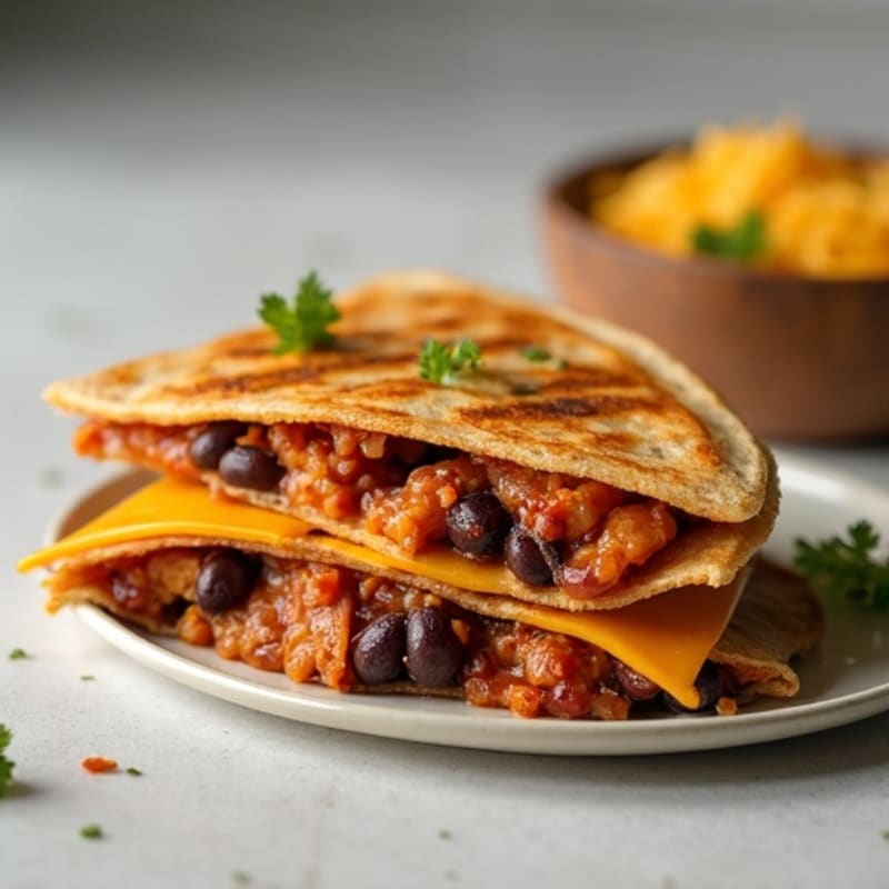 Smoky BBQ Chicken and Black Bean Quesadilla