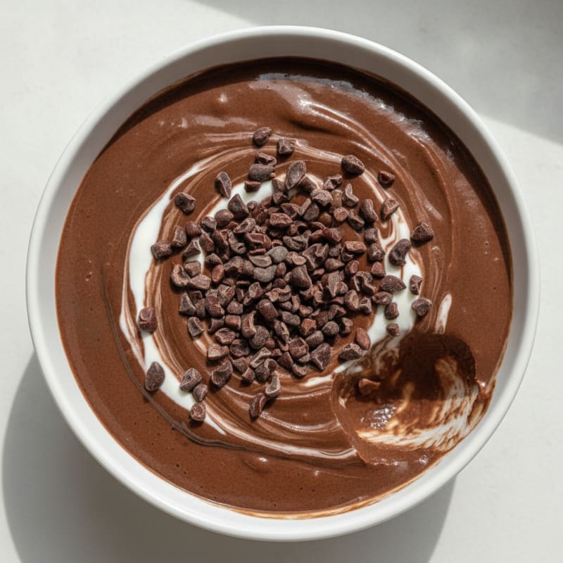 Silky Chocolate Protein Pudding with Greek Yogurt