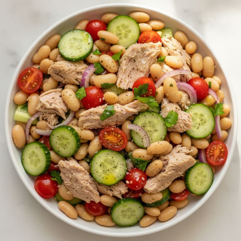 Mediterranean Tuna and White Bean Salad