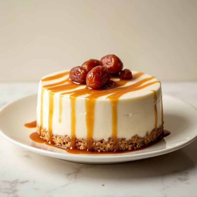 Protein-Packed Greek Yogurt Cheesecake with Date Caramel Drizzle