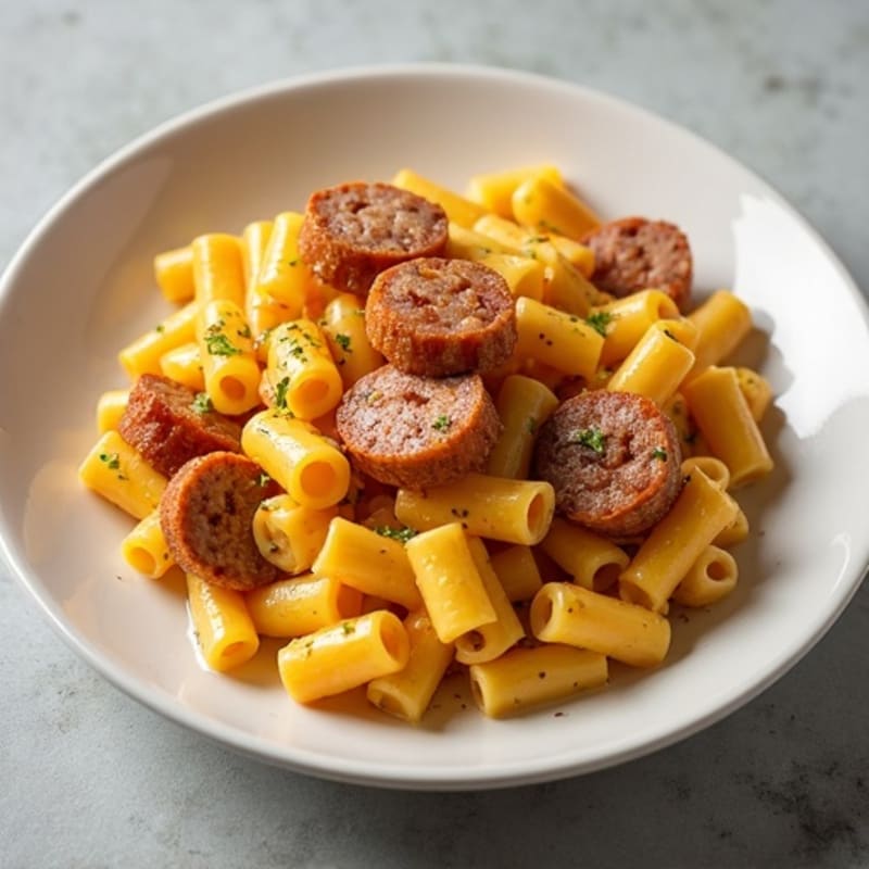 Creamy Butternut Squash Mac with Crispy Turkey Sausage