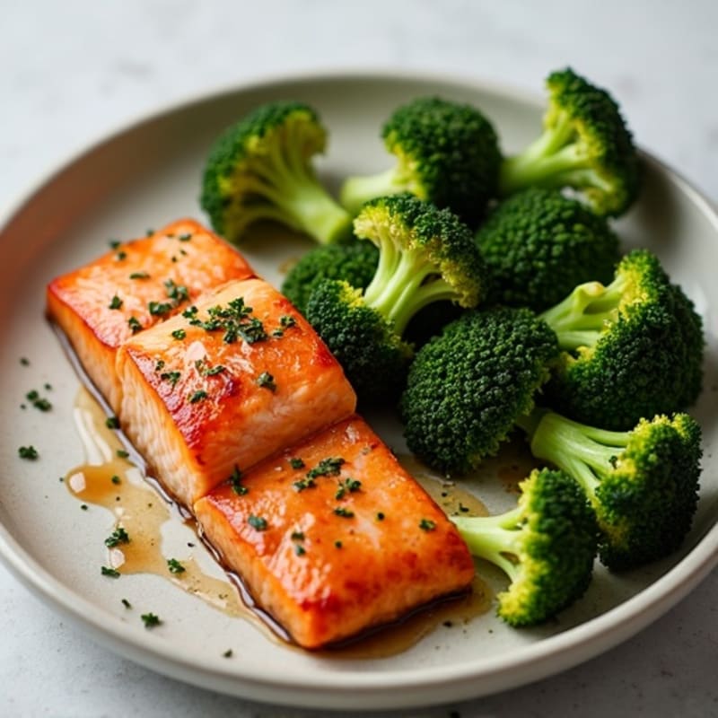 Flaky Teriyaki Salmon with Roasted Broccoli