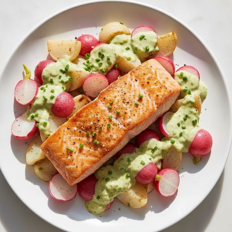 Pan-Seared Salmon with Roasted Root Vegetables