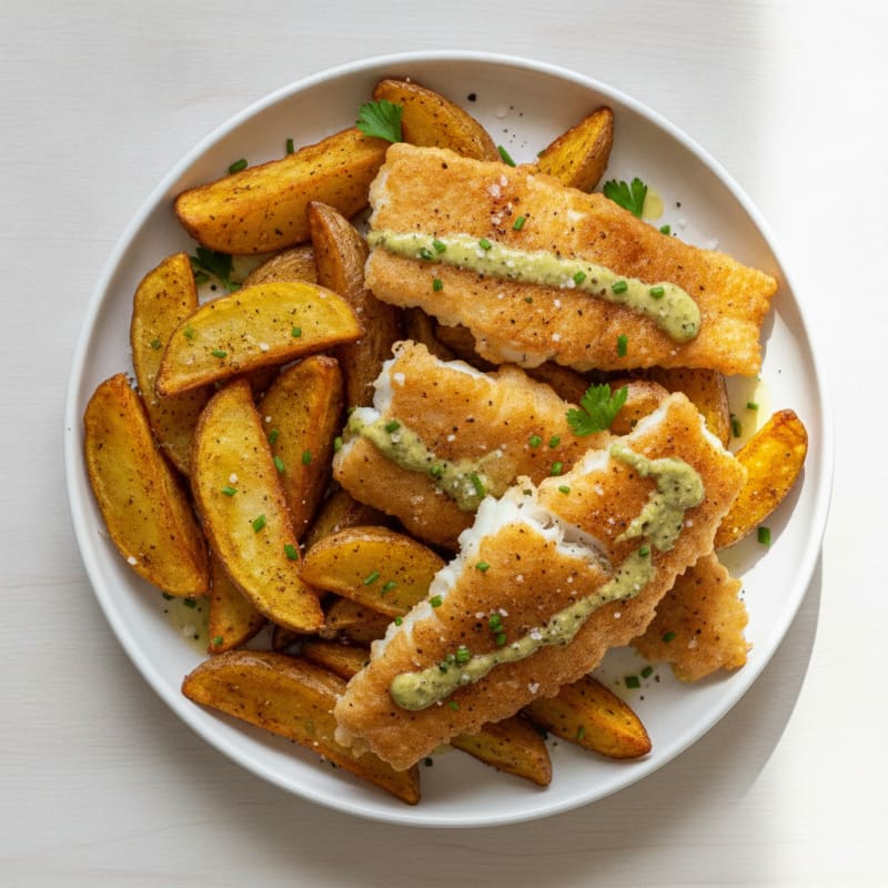 Crispy Beer-Battered Fish and Chips
