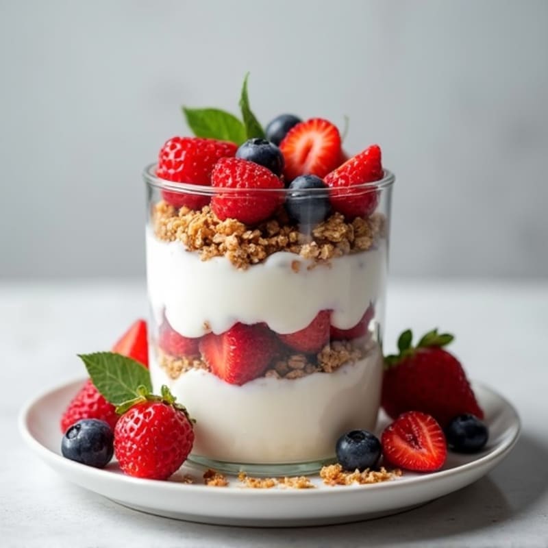 Creamy Greek Yogurt Protein Parfait with Mixed Berries