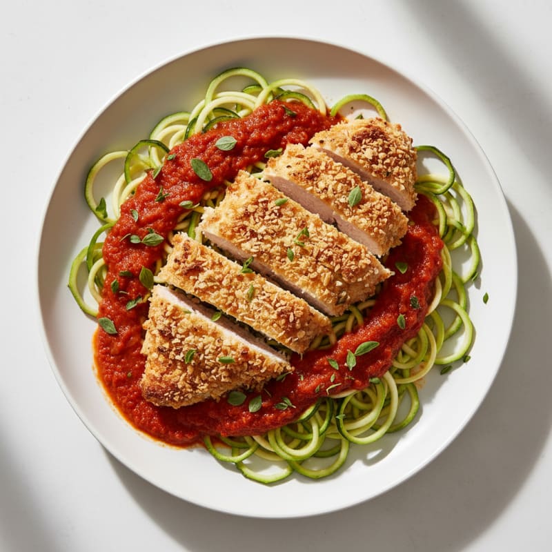 Parmesan-Crusted Chicken with Marinara Sauce