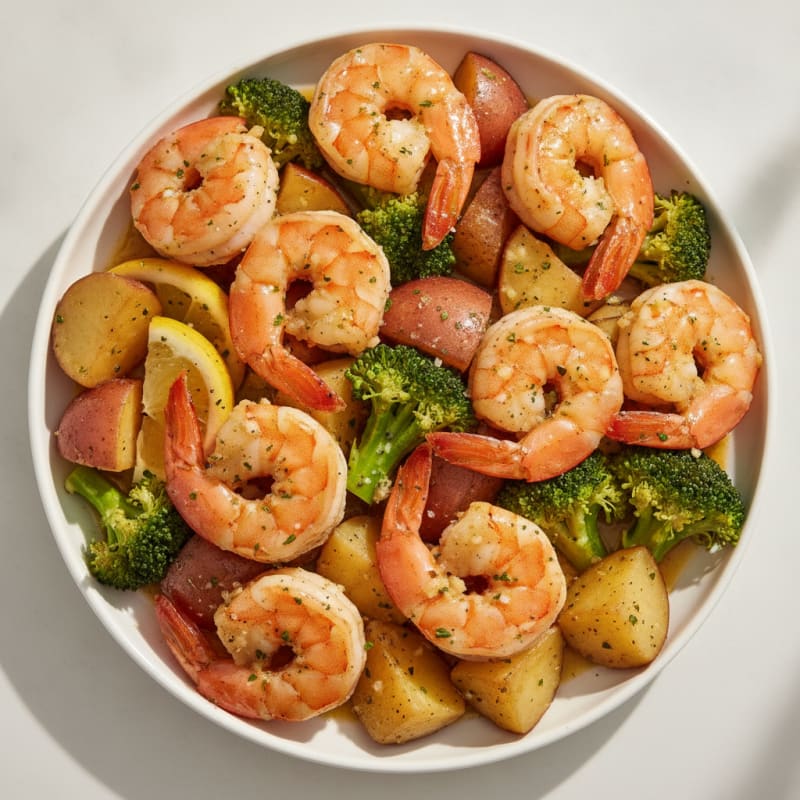 Garlic Herb Boiled Shrimp