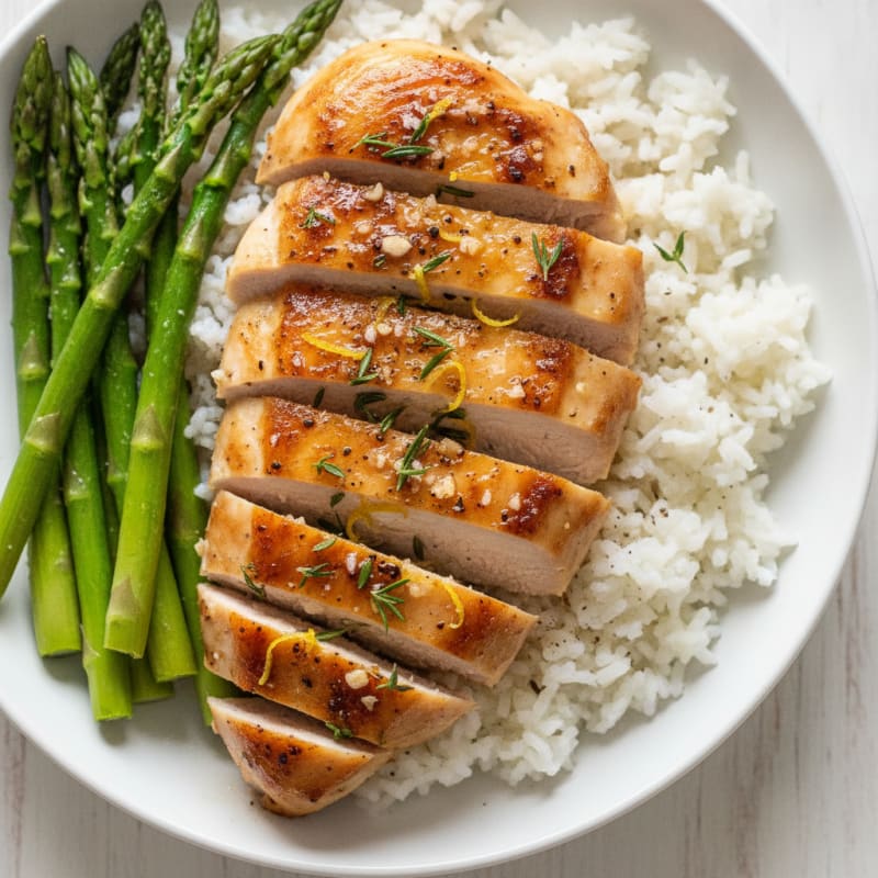 Lemon Herb Roasted Chicken with Rice